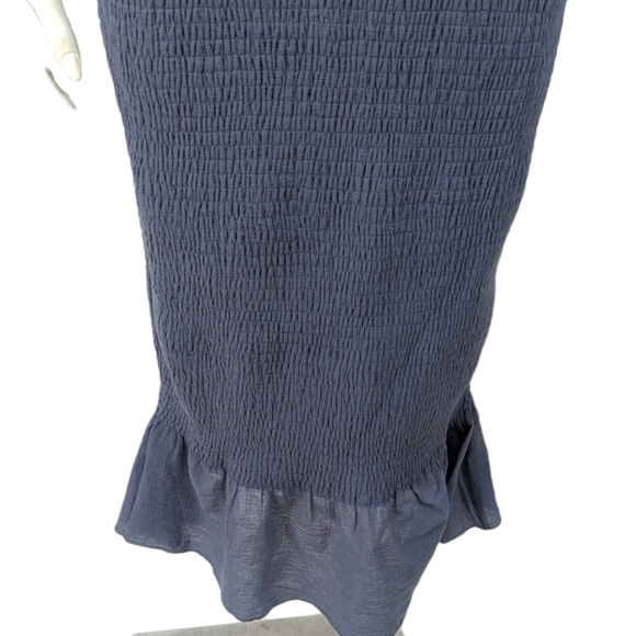 Baltic Born Alana Smocked Midi Dress NWT Womens XL Blue Off The Shoulder - Picture 8 of 10